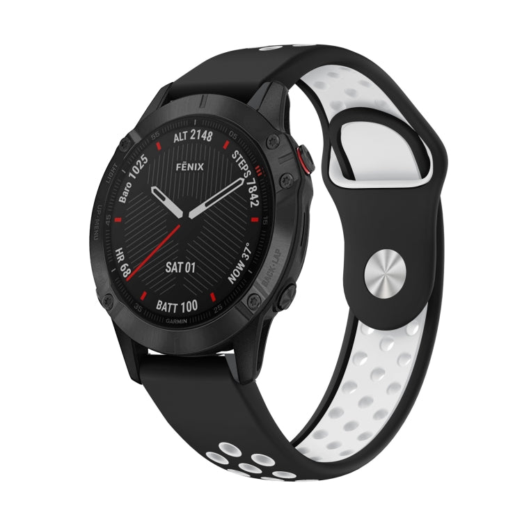 สายนาฬิกาซิลิโคนระบายอากาศกีฬา 22 มม, For Garmin Fenix 6 GPS, For Garmin Fenix 6 Pro GPS, For Garmin Fenix 6 Sapphire GPS, For Garmin Fenix 5