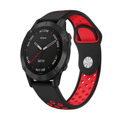 สายนาฬิกาซิลิโคนระบายอากาศกีฬา 22 มม, For Garmin Fenix 6 GPS, For Garmin Fenix 6 Pro GPS, For Garmin Fenix 6 Sapphire GPS, For Garmin Fenix 5