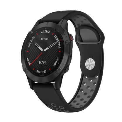 สายนาฬิกาซิลิโคนระบายอากาศกีฬา 22 มม, For Garmin Fenix 6 GPS, For Garmin Fenix 6 Pro GPS, For Garmin Fenix 6 Sapphire GPS, For Garmin Fenix 5