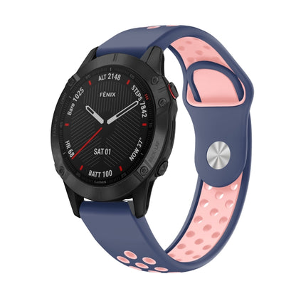 สายนาฬิกาซิลิโคนระบายอากาศกีฬา 22 มม, For Garmin Fenix 6 GPS, For Garmin Fenix 6 Pro GPS, For Garmin Fenix 6 Sapphire GPS, For Garmin Fenix 5