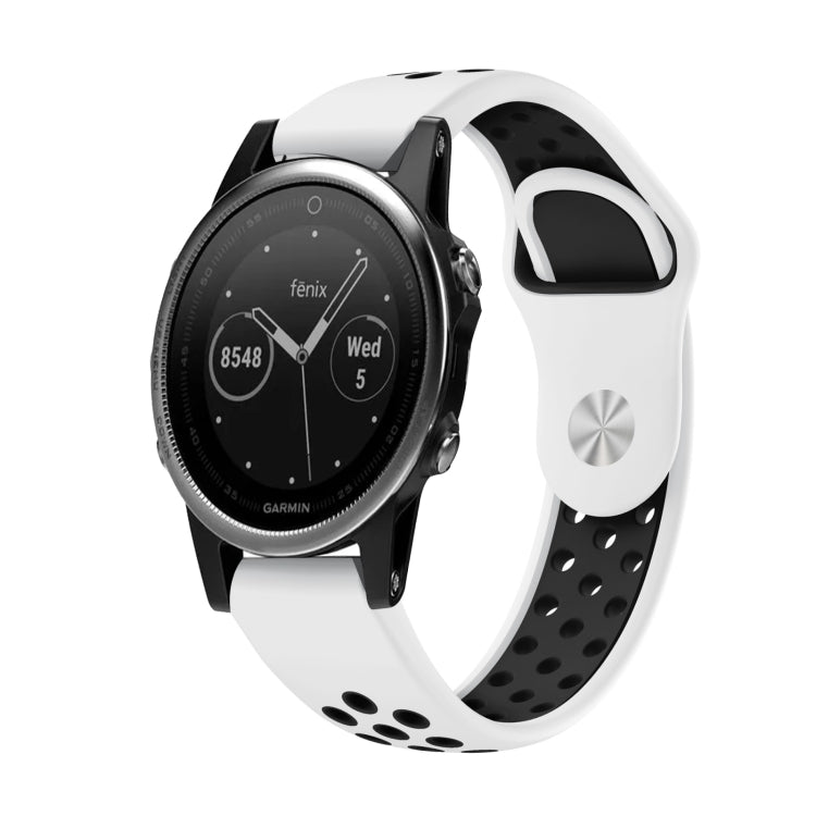 สายนาฬิกาซิลิโคนระบายอากาศกีฬา 22 มม, For Garmin Fenix 6 GPS, For Garmin Fenix 6 Pro GPS, For Garmin Fenix 6 Sapphire GPS, For Garmin Fenix 5