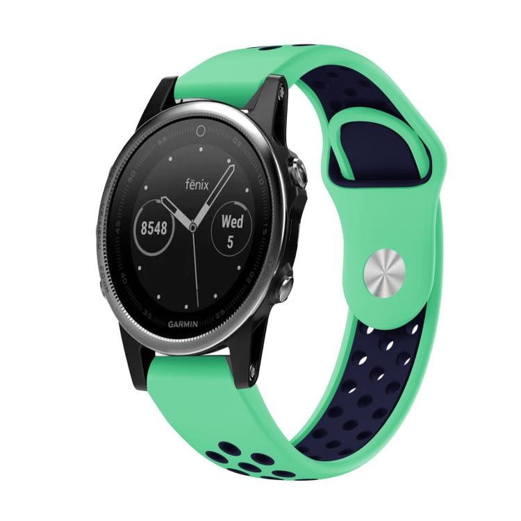 สายนาฬิกาซิลิโคนระบายอากาศกีฬา 22 มม, For Garmin Fenix 6 GPS, For Garmin Fenix 6 Pro GPS, For Garmin Fenix 6 Sapphire GPS, For Garmin Fenix 5