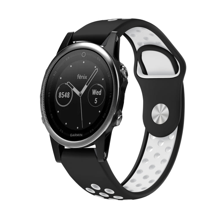 สายนาฬิกาซิลิโคนระบายอากาศกีฬา 22 มม, For Garmin Fenix 6 GPS, For Garmin Fenix 6 Pro GPS, For Garmin Fenix 6 Sapphire GPS, For Garmin Fenix 5