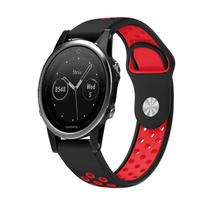 สายนาฬิกาซิลิโคนระบายอากาศกีฬา 22 มม, For Garmin Fenix 6 GPS, For Garmin Fenix 6 Pro GPS, For Garmin Fenix 6 Sapphire GPS, For Garmin Fenix 5