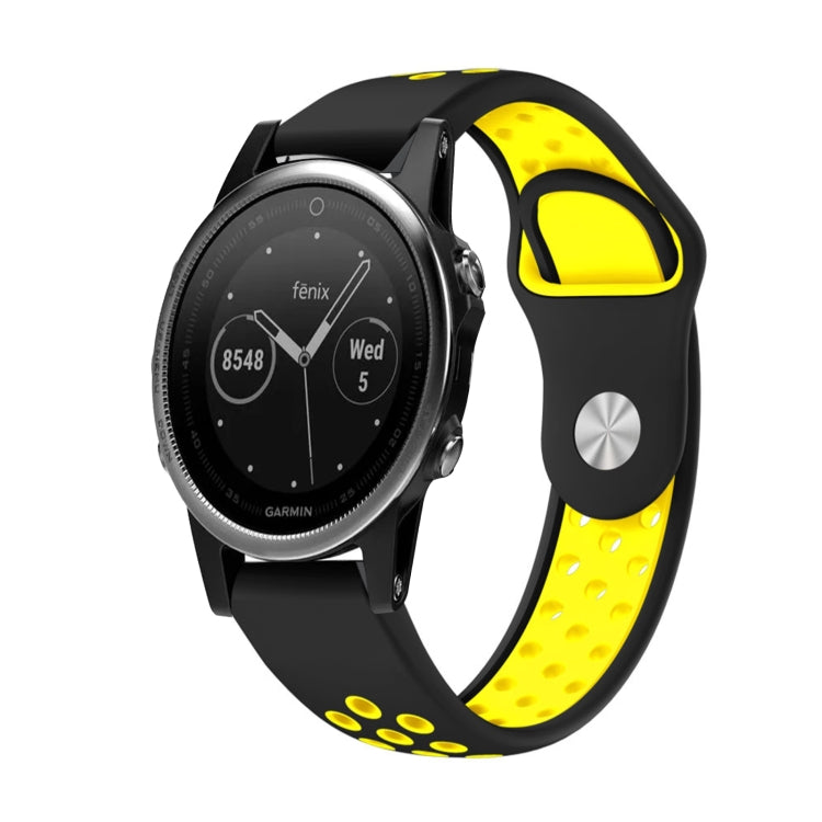 สายนาฬิกาซิลิโคนระบายอากาศกีฬา 22 มม, For Garmin Fenix 6 GPS, For Garmin Fenix 6 Pro GPS, For Garmin Fenix 6 Sapphire GPS, For Garmin Fenix 5