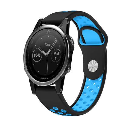 สายนาฬิกาซิลิโคนระบายอากาศกีฬา 22 มม, For Garmin Fenix 6 GPS, For Garmin Fenix 6 Pro GPS, For Garmin Fenix 6 Sapphire GPS, For Garmin Fenix 5