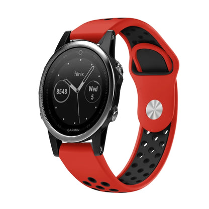 สายนาฬิกาซิลิโคนระบายอากาศกีฬา 22 มม, For Garmin Fenix 6 GPS, For Garmin Fenix 6 Pro GPS, For Garmin Fenix 6 Sapphire GPS, For Garmin Fenix 5