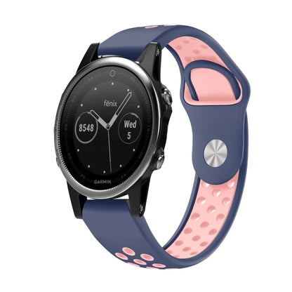 สายนาฬิกาซิลิโคนระบายอากาศกีฬา 22 มม, For Garmin Fenix 6 GPS, For Garmin Fenix 6 Pro GPS, For Garmin Fenix 6 Sapphire GPS, For Garmin Fenix 5