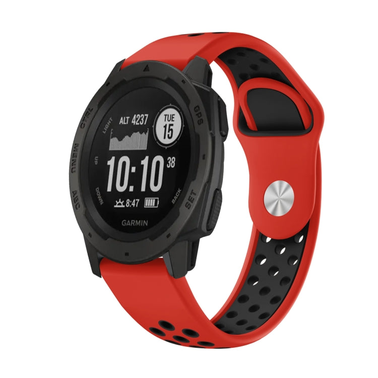 สายนาฬิกาซิลิโคนระบายอากาศกีฬา 22 มม, For Garmin Instinct, For Garmin Descent G1