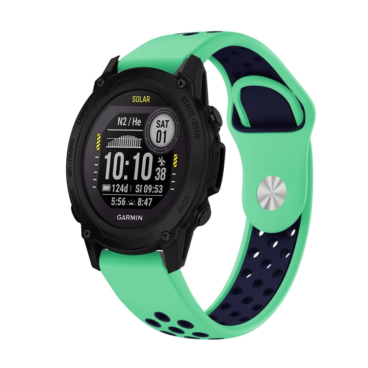 สายนาฬิกาซิลิโคนระบายอากาศกีฬา 22 มม, For Garmin Instinct, For Garmin Descent G1