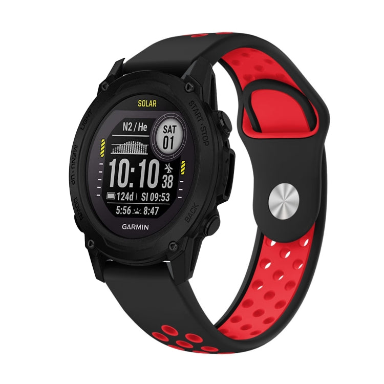 สายนาฬิกาซิลิโคนระบายอากาศกีฬา 22 มม, For Garmin Instinct, For Garmin Descent G1
