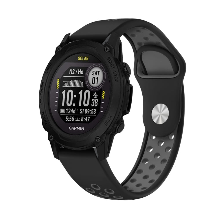 สายนาฬิกาซิลิโคนระบายอากาศกีฬา 22 มม, For Garmin Instinct, For Garmin Descent G1