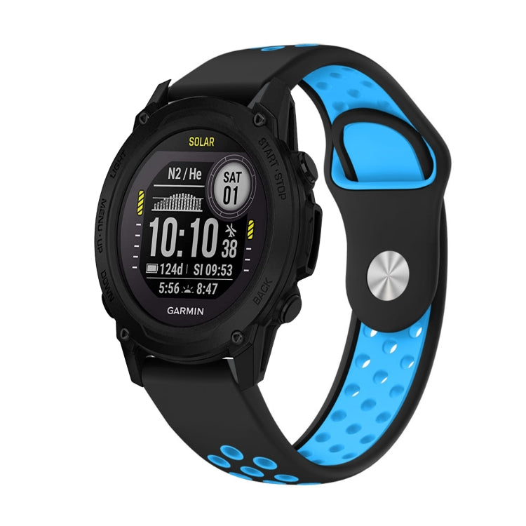 สายนาฬิกาซิลิโคนระบายอากาศกีฬา 22 มม, For Garmin Instinct, For Garmin Descent G1