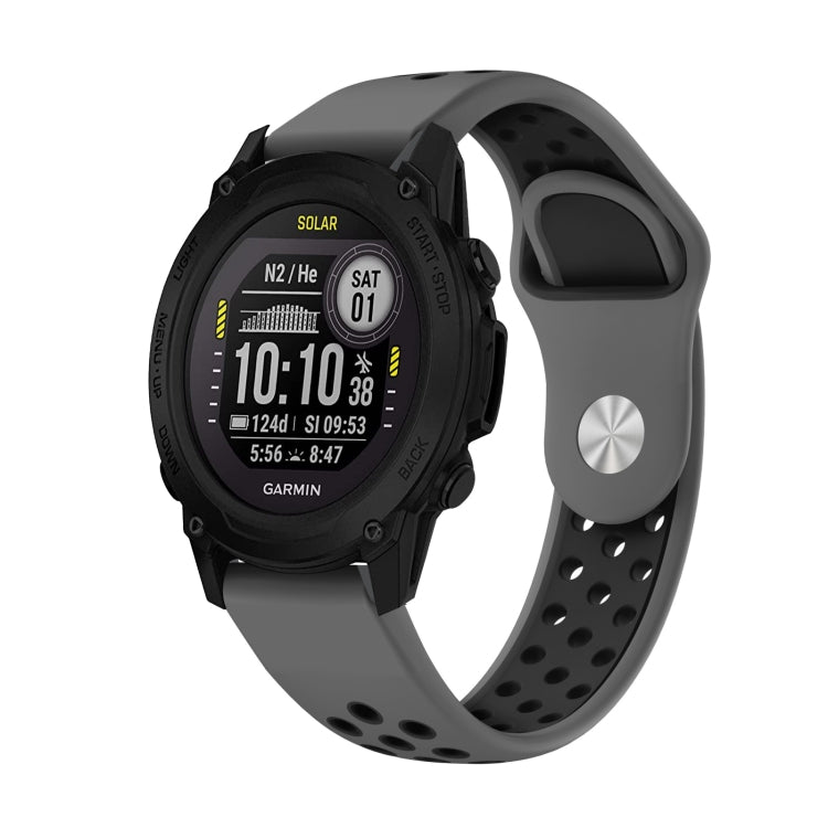 สายนาฬิกาซิลิโคนระบายอากาศกีฬา 22 มม, For Garmin Instinct, For Garmin Descent G1