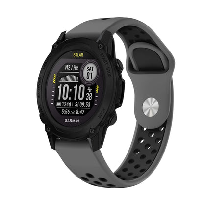 สายนาฬิกาซิลิโคนระบายอากาศกีฬา 22 มม, For Garmin Instinct, For Garmin Descent G1