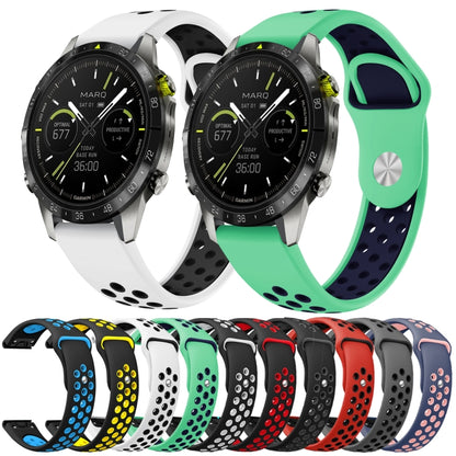 สายนาฬิกาซิลิโคนระบายอากาศกีฬา 22 มม, For Garmin Fenix 6 GPS, For Garmin Fenix 6 Pro GPS, For Garmin Fenix 6 Sapphire GPS, For Garmin Fenix 5