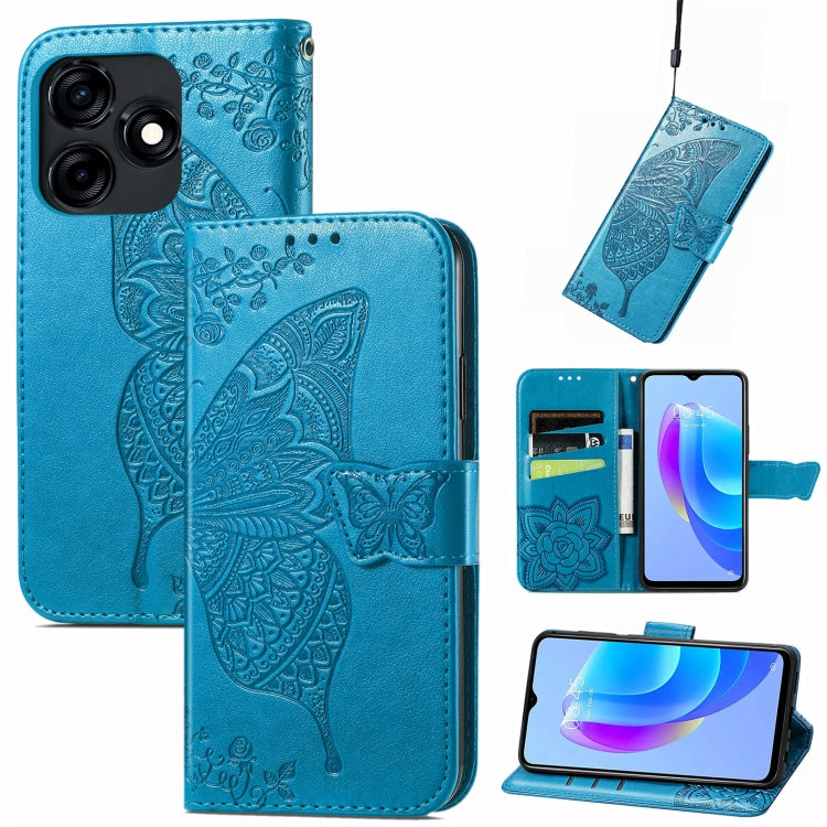 ซองหนังใส่โทรศัพท์ลายผีเสื้อรักดอกไม้, For Tecno Spark 10 Pro, For Tecno Spark 10C