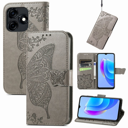 ซองหนังใส่โทรศัพท์ลายผีเสื้อรักดอกไม้, For Tecno Spark 10 Pro, For Tecno Spark 10C