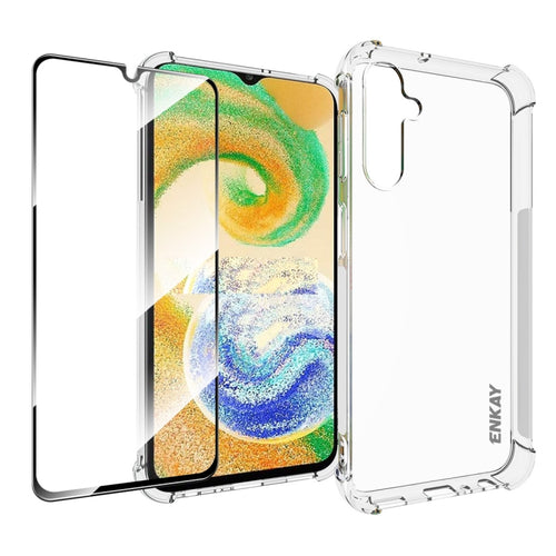 ENKAY Hat-Prince เคสโทรศัพท์กันกระแทก TPU ใสพร้อมฟิล์มแก้ว, For Samsung Galaxy A24 4G, For Samsung Galaxy M14 5G, For Samsung Galaxy M54 5G, For Samsung Galaxy A34