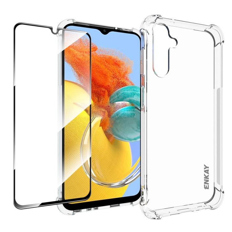 ENKAY Hat-Prince เคสโทรศัพท์กันกระแทก TPU ใสพร้อมฟิล์มแก้ว, For Samsung Galaxy A24 4G, For Samsung Galaxy M14 5G, For Samsung Galaxy M54 5G, For Samsung Galaxy A34