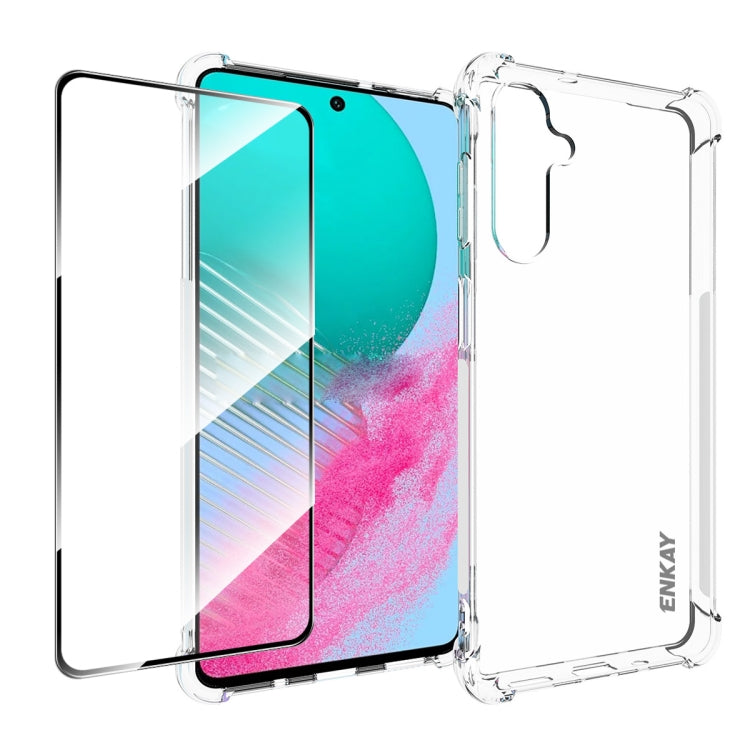 ENKAY Hat-Prince เคสโทรศัพท์กันกระแทก TPU ใสพร้อมฟิล์มแก้ว, For Samsung Galaxy A24 4G, For Samsung Galaxy M14 5G, For Samsung Galaxy M54 5G, For Samsung Galaxy A34