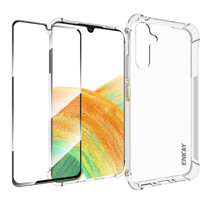 ENKAY Hat-Prince เคสโทรศัพท์กันกระแทก TPU ใสพร้อมฟิล์มแก้ว, For Samsung Galaxy A24 4G, For Samsung Galaxy M14 5G, For Samsung Galaxy M54 5G, For Samsung Galaxy A34
