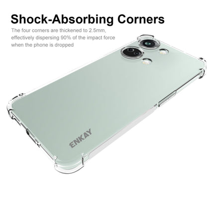 ENKAY Hat-Prince เคสโทรศัพท์กันกระแทก TPU ใสพร้อมฟิล์มแก้ว, For OnePlus Ace 2V 5G