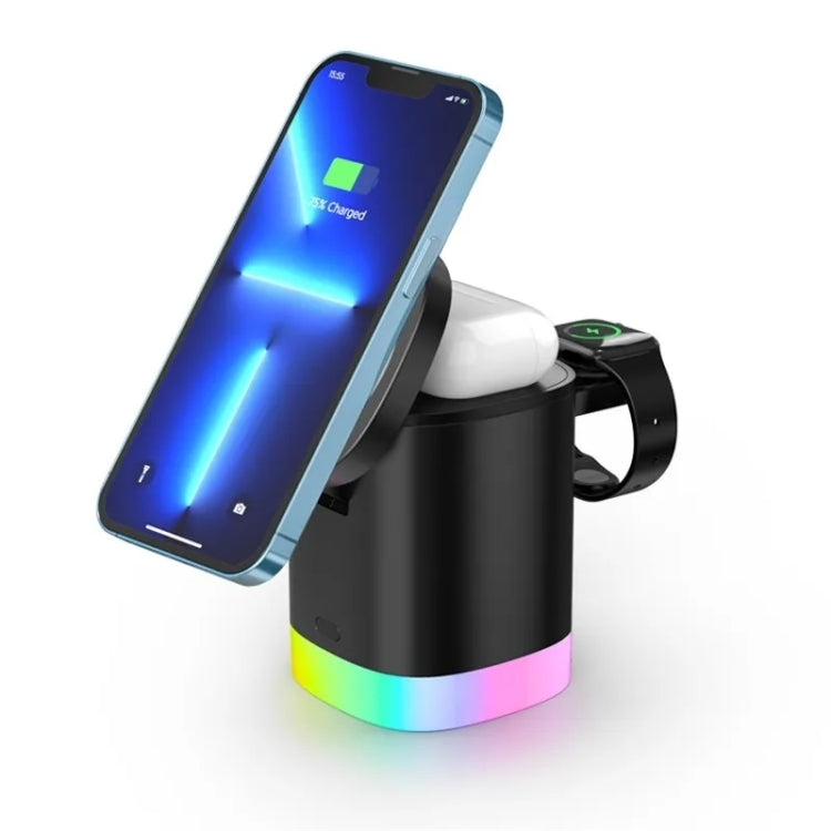T15 3 in 1 Magnetic Magsafe Wireless Charger แท่นชาร์จแบบพับได้สำหรับ iPhone / iWatch / AirPods, T15