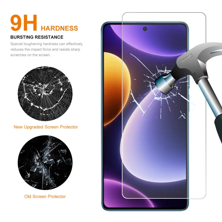 สำหรับ Xiaomi Poco F5 / Redmi Note 12 Turbo ENKAY 0.26mm 9H 2.5D ฟิล์มกระจกนิรภัยอะลูมิเนียมซิลิคอนสูง, 1pc, 2pcs, 5pcs, 10pcs
