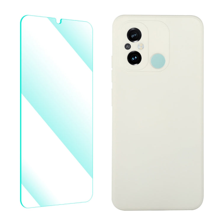 เคสโทรศัพท์ซิลิโคนเหลว ENKAY พร้อมฟิล์มนิรภัย, For Xiaomi Poco C55 / Redmi 12C