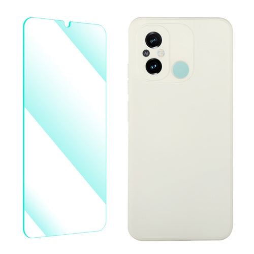 เคสโทรศัพท์ซิลิโคนเหลว ENKAY พร้อมฟิล์มนิรภัย, For Xiaomi Poco C55 / Redmi 12C