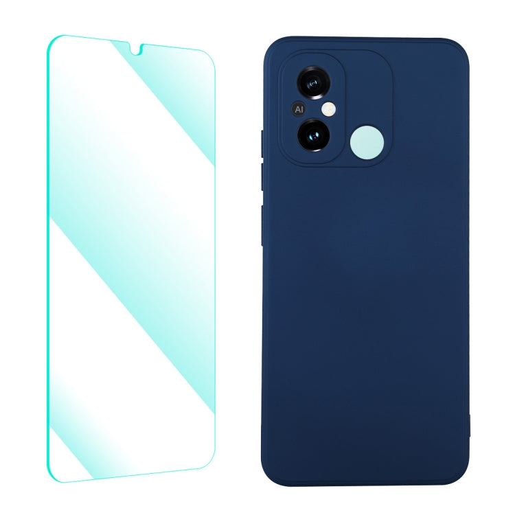 เคสโทรศัพท์ซิลิโคนเหลว ENKAY พร้อมฟิล์มนิรภัย, For Xiaomi Poco C55 / Redmi 12C