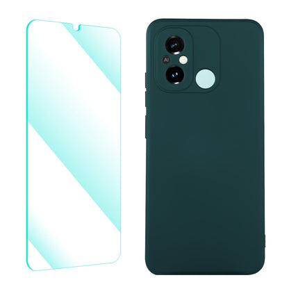 เคสโทรศัพท์ซิลิโคนเหลว ENKAY พร้อมฟิล์มนิรภัย, For Xiaomi Poco C55 / Redmi 12C