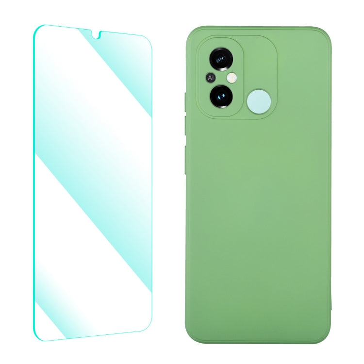 เคสโทรศัพท์ซิลิโคนเหลว ENKAY พร้อมฟิล์มนิรภัย, For Xiaomi Poco C55 / Redmi 12C