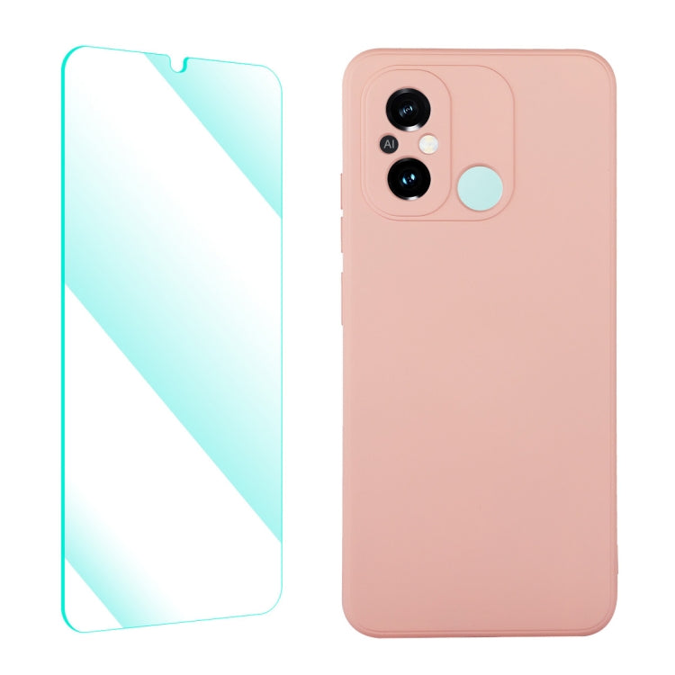เคสโทรศัพท์ซิลิโคนเหลว ENKAY พร้อมฟิล์มนิรภัย, For Xiaomi Poco C55 / Redmi 12C