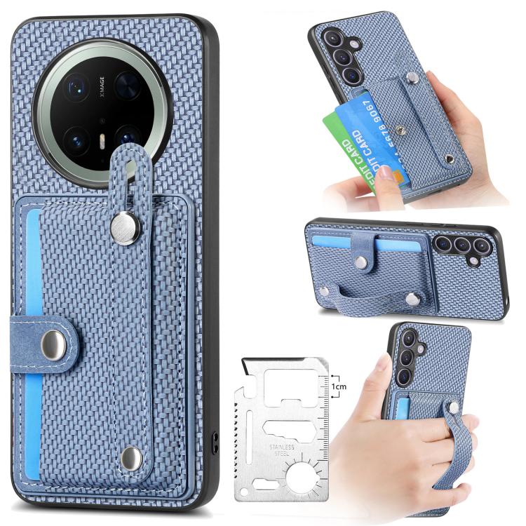 สายรัดข้อมือ Kickstand Card Wallet ฝาหลังเคสโทรศัพท์พร้อมมีดเครื่องมือ, For Huawei nova 14 Ultra, For Huawei nova 14 Pro, For Huawei nova 14, For Huawei Mate 70 Pro+, For Huawei Mate 70 Pro, For Huawei Mate 70