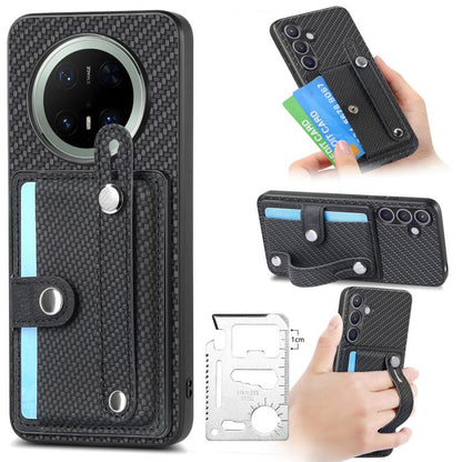 สายรัดข้อมือ Kickstand Card Wallet ฝาหลังเคสโทรศัพท์พร้อมมีดเครื่องมือ, For Huawei nova 14 Ultra, For Huawei nova 14 Pro, For Huawei nova 14, For Huawei Mate 70 Pro+, For Huawei Mate 70 Pro, For Huawei Mate 70