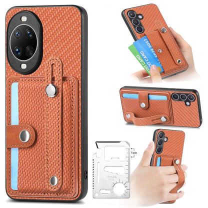 สายรัดข้อมือ Kickstand Card Wallet ฝาหลังเคสโทรศัพท์พร้อมมีดเครื่องมือ, For Huawei nova 14 Ultra, For Huawei nova 14 Pro, For Huawei nova 14, For Huawei Mate 70 Pro+, For Huawei Mate 70 Pro, For Huawei Mate 70