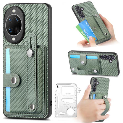 สายรัดข้อมือ Kickstand Card Wallet ฝาหลังเคสโทรศัพท์พร้อมมีดเครื่องมือ, For Huawei nova 14 Ultra, For Huawei nova 14 Pro, For Huawei nova 14, For Huawei Mate 70 Pro+, For Huawei Mate 70 Pro, For Huawei Mate 70