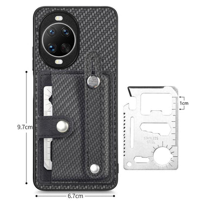 สายรัดข้อมือ Kickstand Card Wallet ฝาหลังเคสโทรศัพท์พร้อมมีดเครื่องมือ, For Huawei nova 14 Ultra, For Huawei nova 14 Pro, For Huawei nova 14, For Huawei Mate 70 Pro+, For Huawei Mate 70 Pro, For Huawei Mate 70