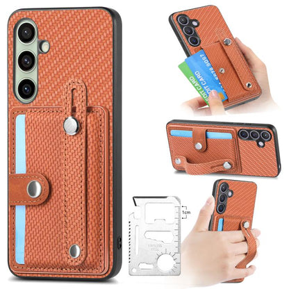 สายรัดข้อมือ Kickstand Wallet กลับเคสโทรศัพท์พร้อมมีดเครื่องมือ, For Samsung Galaxy A57 5G, For Samsung Galaxy A37 5G, For Samsung Galaxy S25 Edge 5G, For Samsung Galaxy A56 5G, For Samsung Galaxy A36, For Samsung Galaxy S25 5G, For Samsung Galaxy S25+...