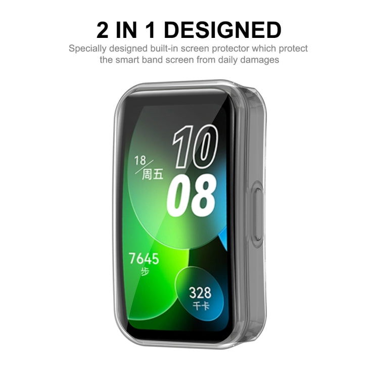 ENKAY Hat-Prince Full Coverage เคสนาฬิกา TPU นุ่มใสพร้อมการป้องกันหน้าจอ, For Huawei Band 8 / 9