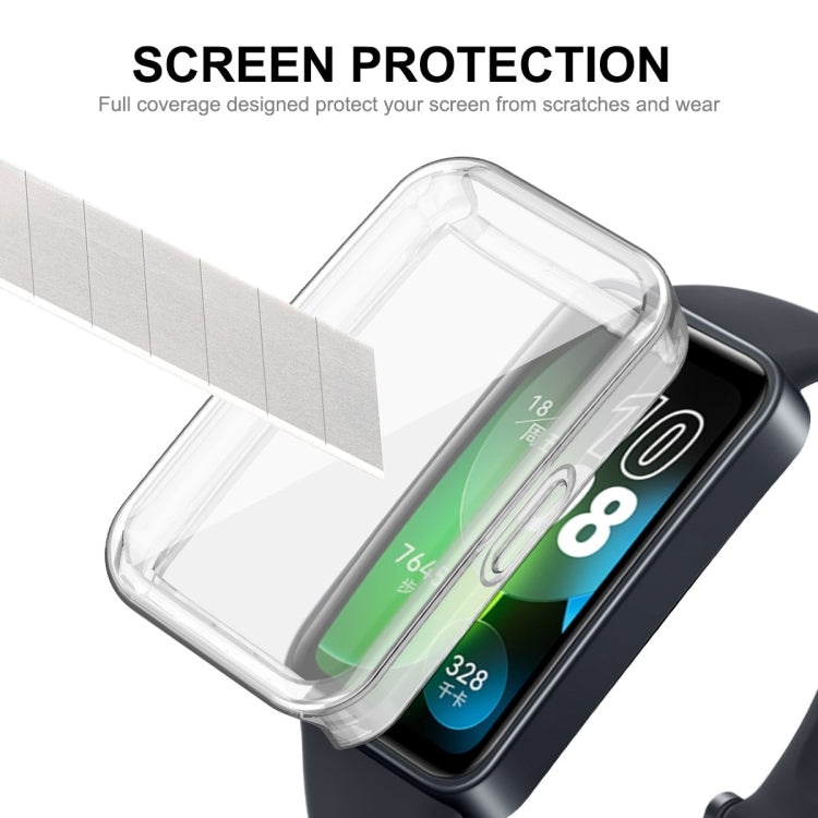 ENKAY Hat-Prince Full Coverage เคสนาฬิกา TPU นุ่มใสพร้อมการป้องกันหน้าจอ, For Huawei Band 8 / 9