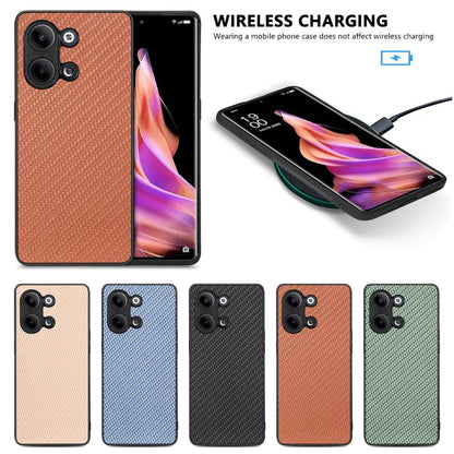 เคสโทรศัพท์หนังกลับลายคาร์บอนไฟเบอร์, For OPPO Find X8 Ultra, For OPPO Reno9, For OPPO Reno9 Pro+
