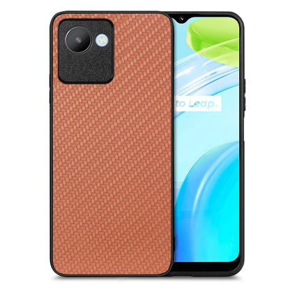 เคสโทรศัพท์หนังกลับลายคาร์บอนไฟเบอร์, For Realme 14 Pro+, For Realme 14 Pro, For Realme Neo7, For Realme C30