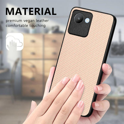 เคสโทรศัพท์หนังกลับลายคาร์บอนไฟเบอร์, For Realme 14 Pro+, For Realme 14 Pro, For Realme Neo7, For Realme C30