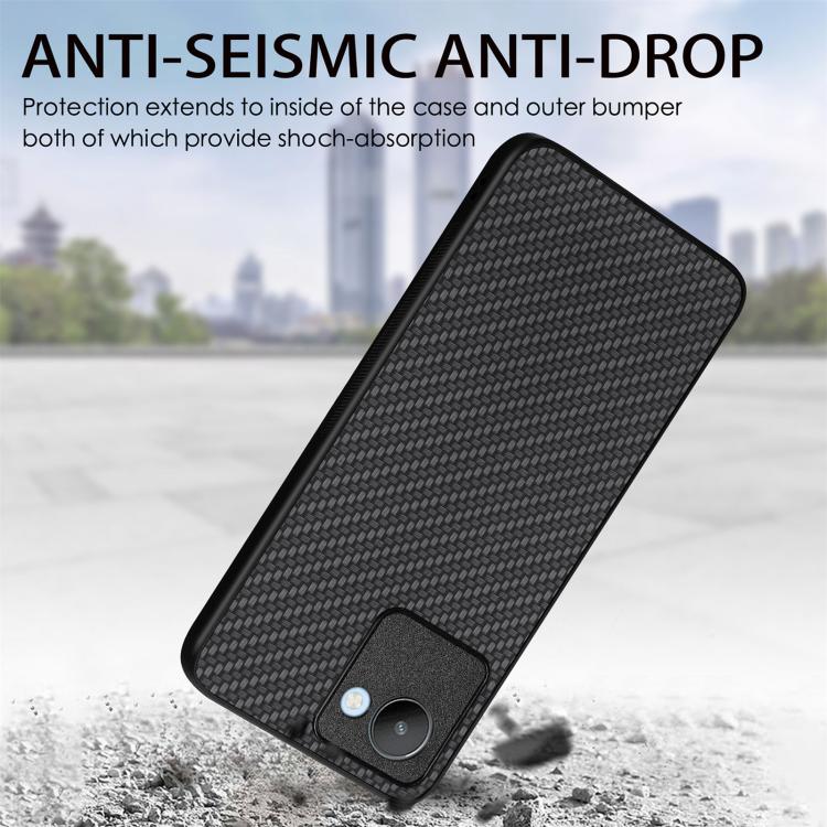 เคสโทรศัพท์หนังกลับลายคาร์บอนไฟเบอร์, For Realme 14 Pro+, For Realme 14 Pro, For Realme Neo7, For Realme C30