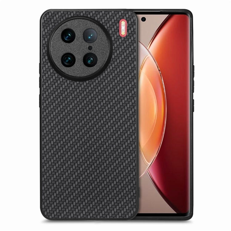 เคสโทรศัพท์หนังกลับลายคาร์บอนไฟเบอร์, For vivo X200 Ultra, For vivo X90 Pro, For vivo T1