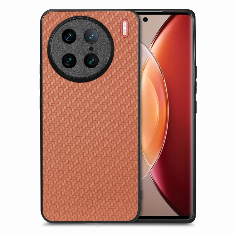 เคสโทรศัพท์หนังกลับลายคาร์บอนไฟเบอร์, For vivo X200 Ultra, For vivo X90 Pro, For vivo T1