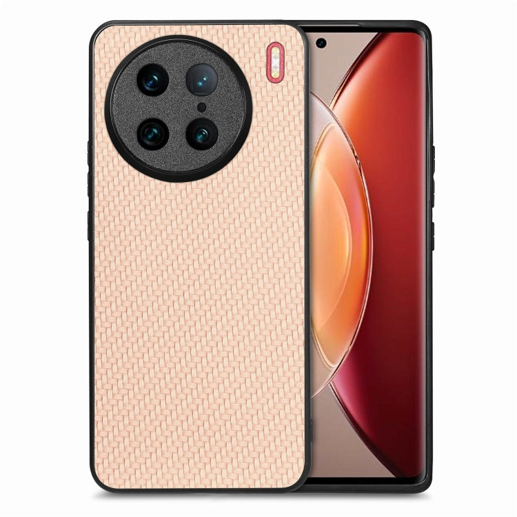 เคสโทรศัพท์หนังกลับลายคาร์บอนไฟเบอร์, For vivo X200 Ultra, For vivo X90 Pro, For vivo T1